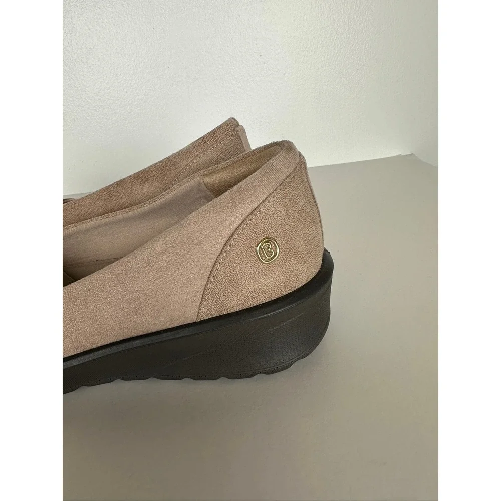 LifeStride Bzees Goody Air Step Slip On Shoes Size 9W Tan Comfort Walking